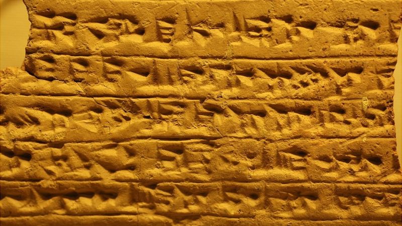 Sumerian tablet. Writing was born out of the need to record the movements of production and resources by the state bureaucracy of the Asiatic mode of production